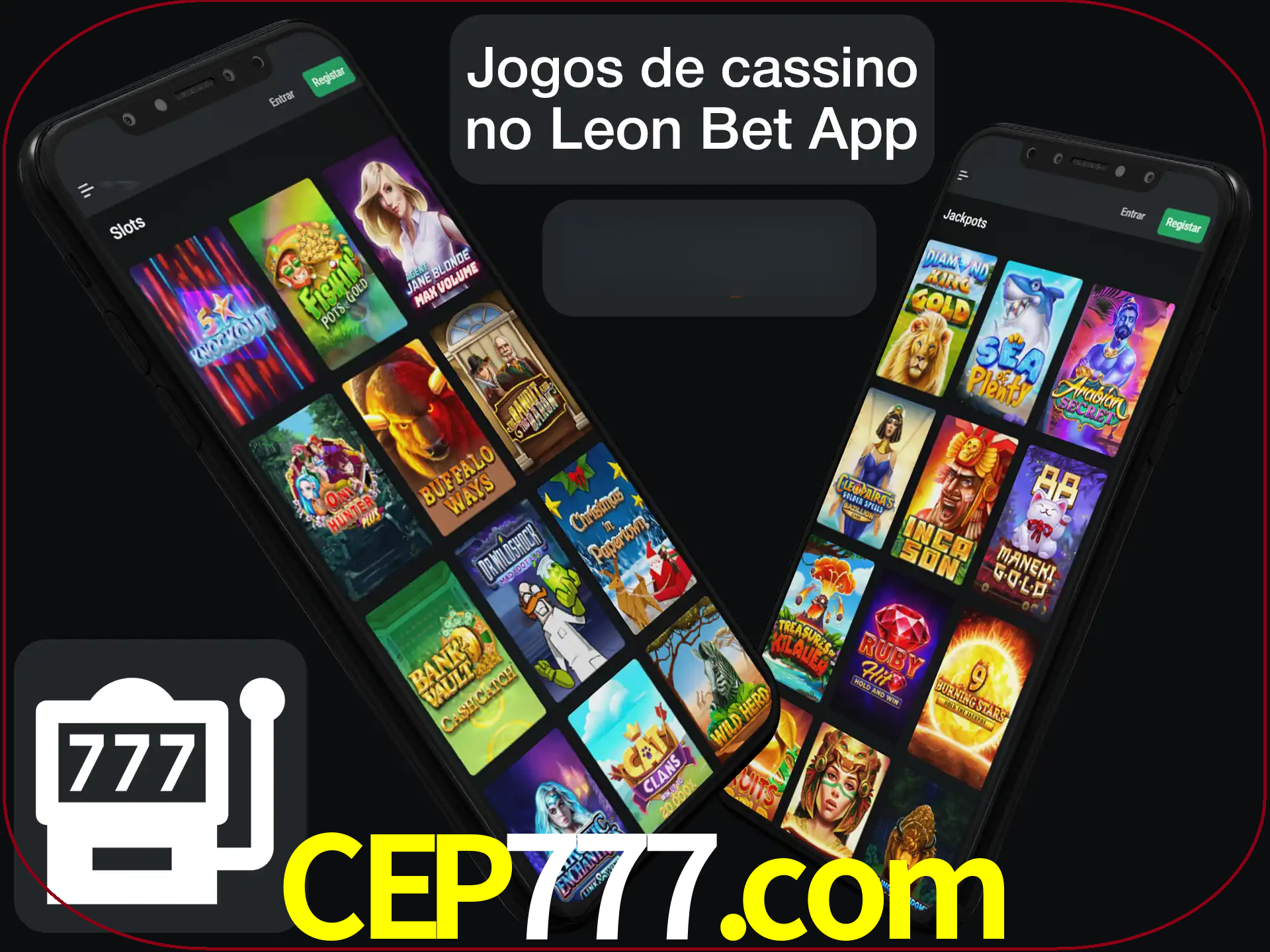 Escolha quais jogos de cassino jogar no app.