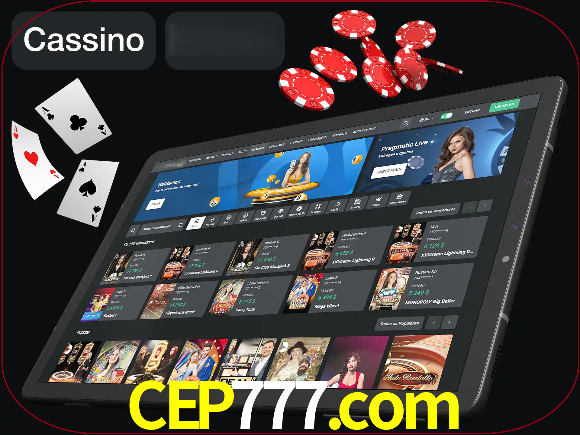 Jogue vários jogos de cassino em nosso cassino.