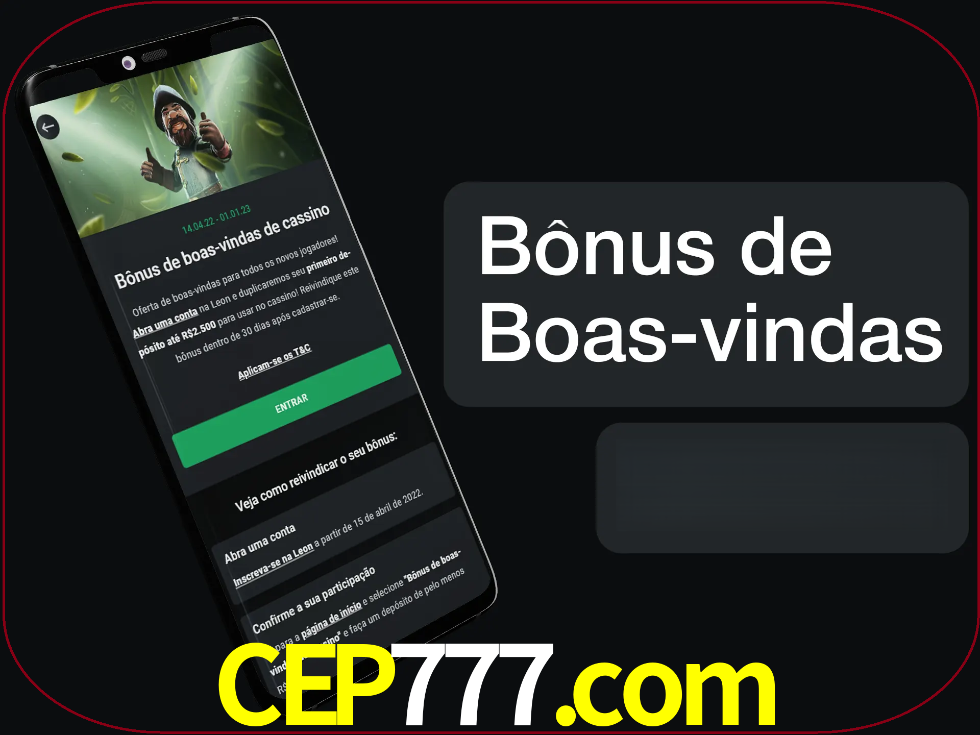 Não se esqueça de usar o bônus de boas-vindas.